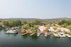 View Of Boats And Piers At Alcova Resort, Wyoming