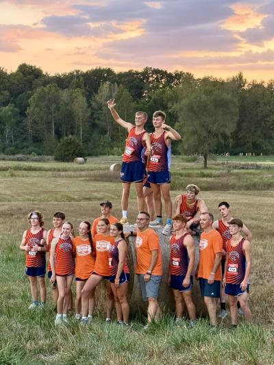 Runners on hale bale