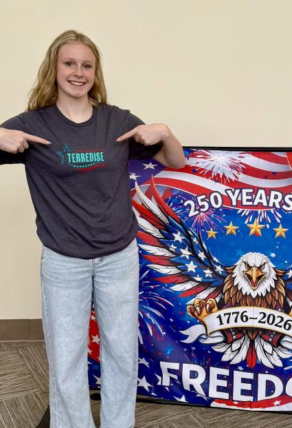 Stars and Stripes in Terredise tshirt