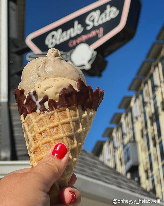 Blank Slate ice cream cone