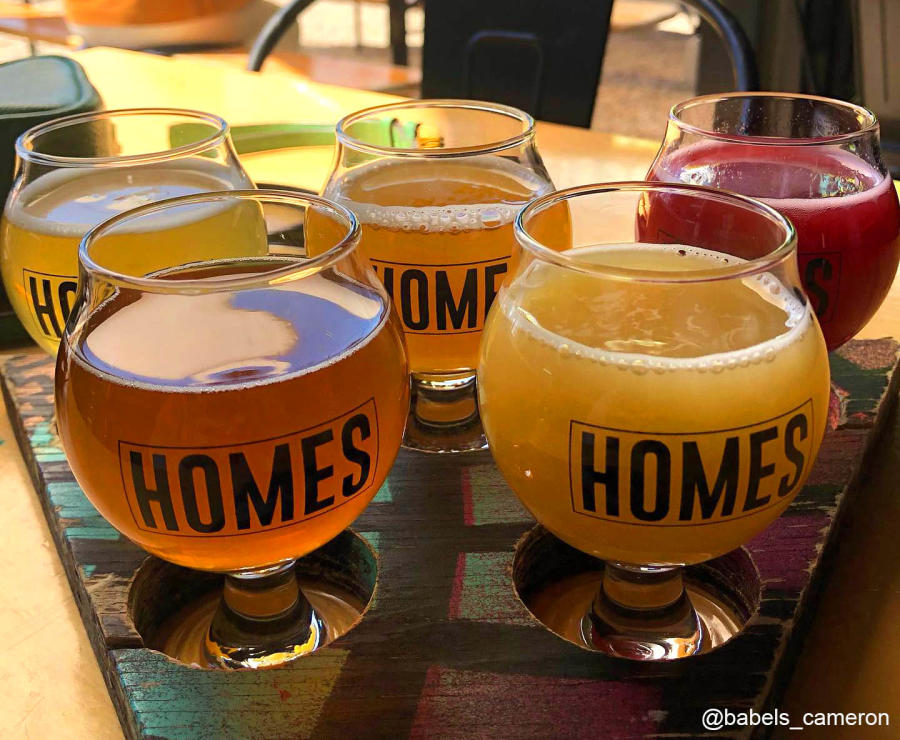 HOMES Brewery beer flight