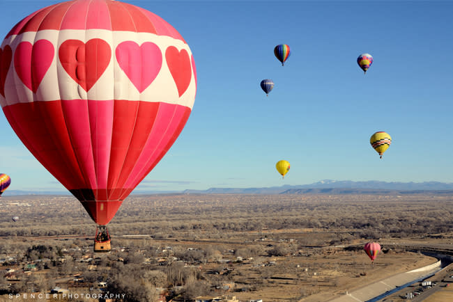 Hearts A Fire hot air balloon - Friends & Lovers Balloon Rally 2014