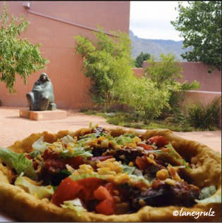 Pizza at the Indian Pueblo Cultural Center in Albuquerque