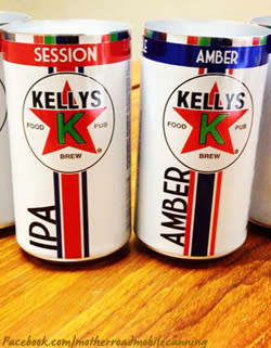 Kelly's new cans - courtesy of the Mother Road Mobile Canning Facebook page