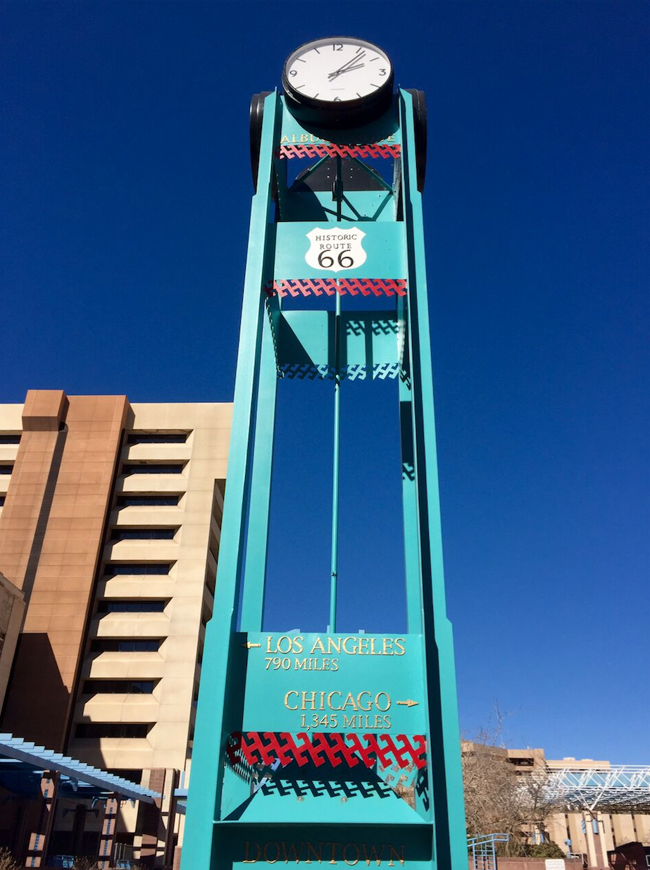 Route 66 Clock downtown ABQ