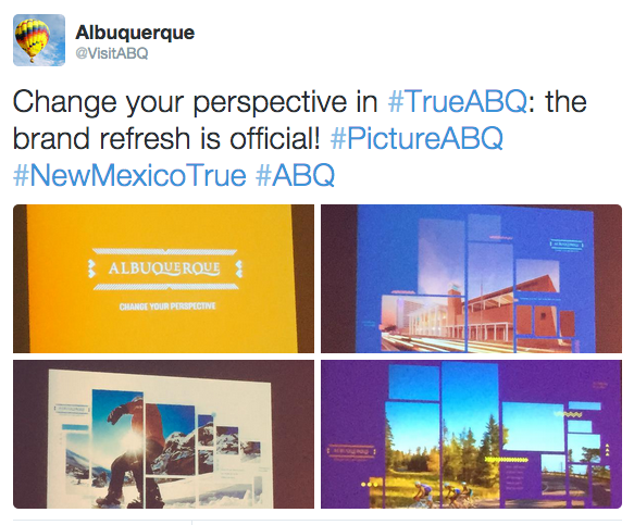 Tweet from Albuquerque brand refresh 