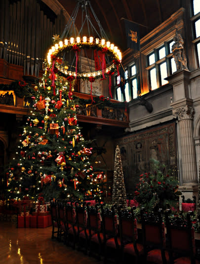 Christmas Tree in the Great Hall at Biltmore in Asheville