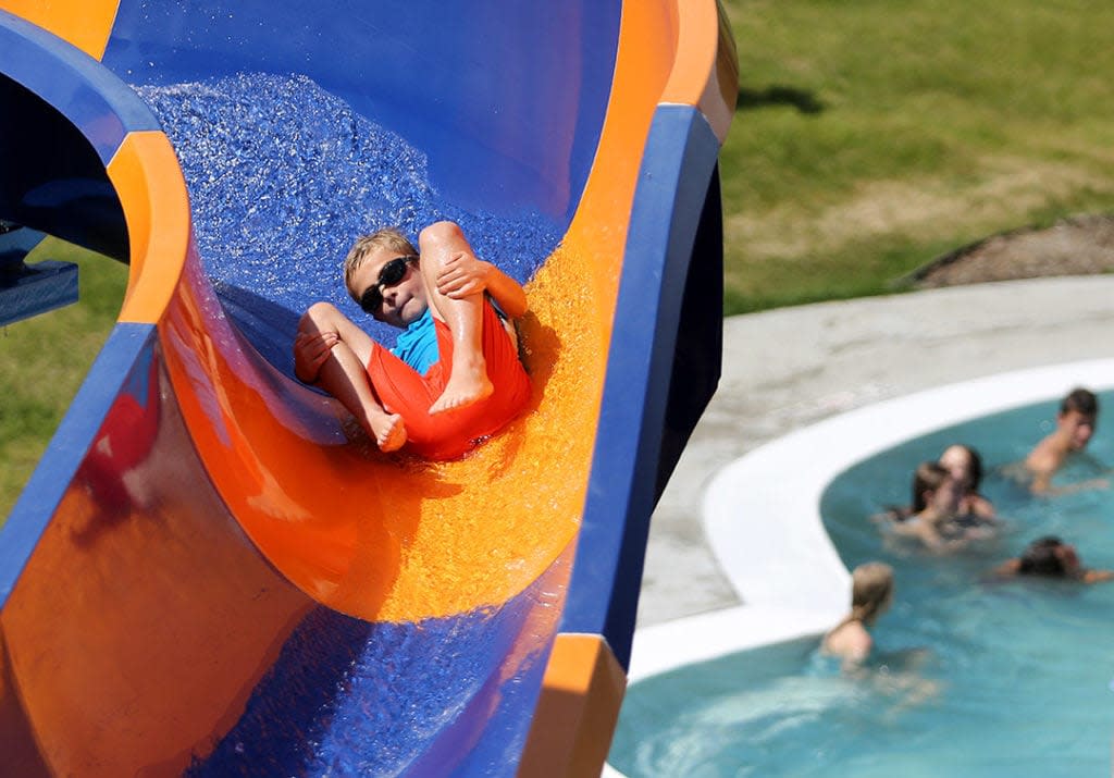 Child on Slide in Casper, Wyoming