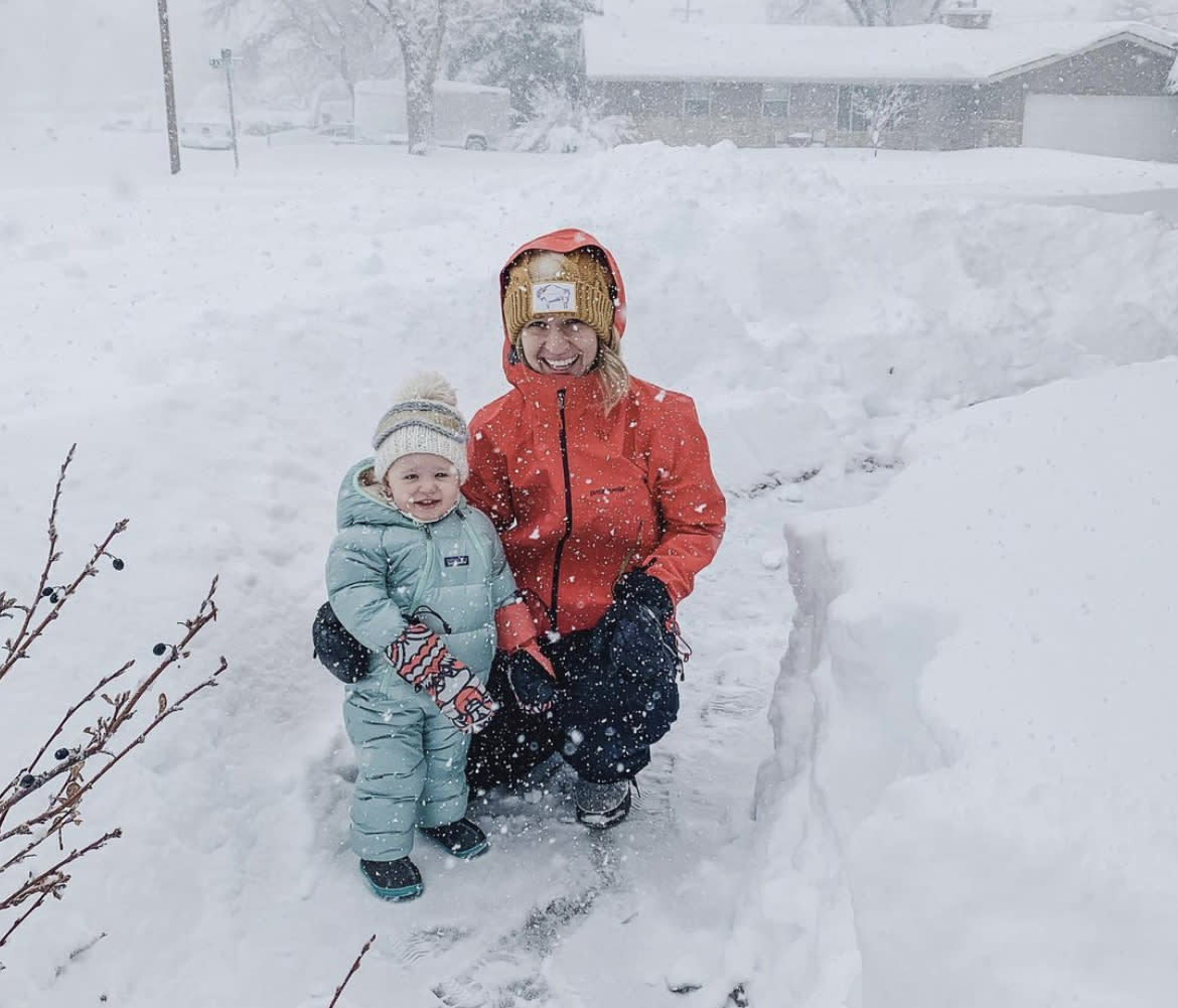 Mother and Child in the Snow