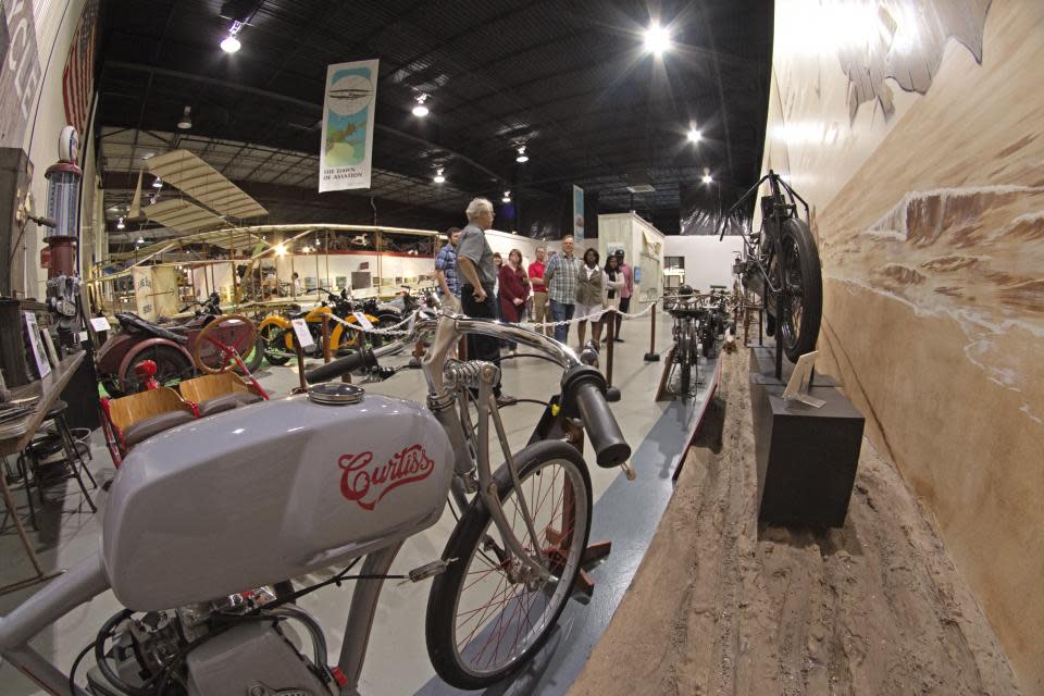 Motorcycles on display at Glenn Curtiss Museum photo courtesy of Stu Gallagher