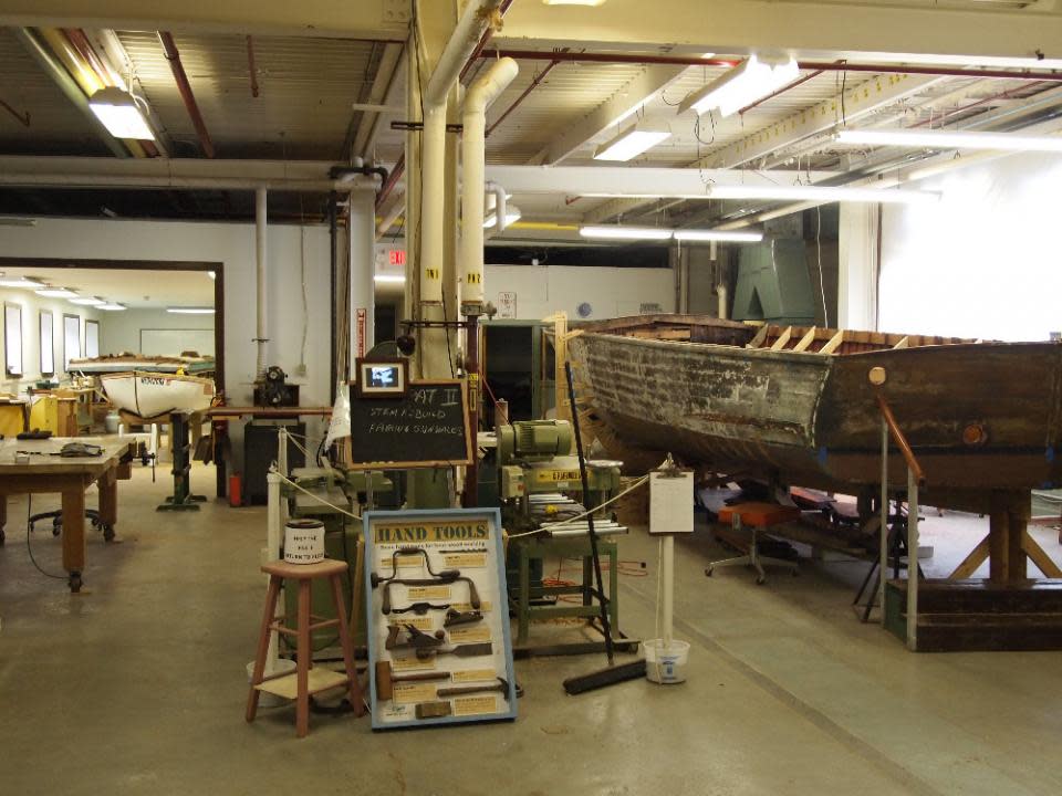 Restoration Shop and Pat II courtesy of the Finger Lakes Boating Museum