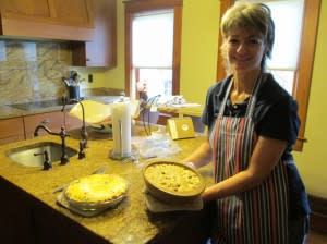 Delicious quiches are part of the breakfast at Chestnut House Bed & Breakfast.
