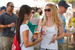 Crowd in beer line