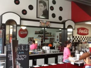 Elvis sign over front counter