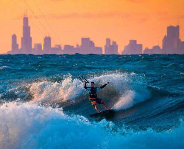 Lake Michigan Kite Surfing, Water Activities in Indiana