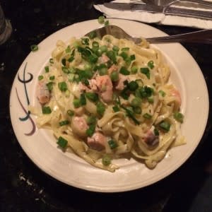 Salmon Alfredo was a hearty portion of deliciousness!