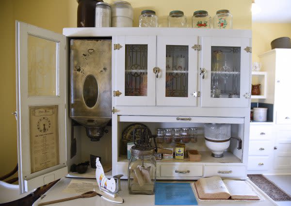 A Hoosier Cabinet in the farmhouse kitchen, The Farm at Prophetstown