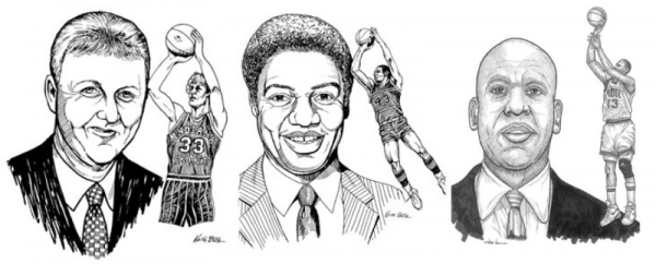 Larry Bird, Oscar Robertson Glenn Robinson, Indiana's Greatest College Basketball Players of All-Time