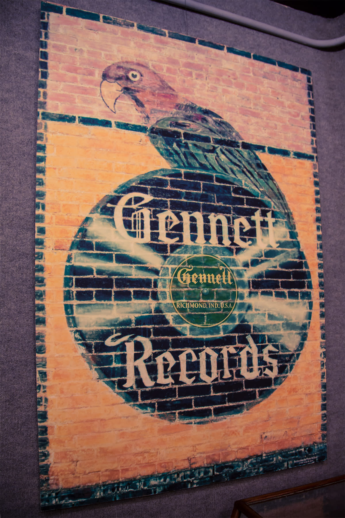Gennett Records Sign at the Wayne County History Museum