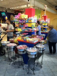 candy display at Albanese Candy Factory