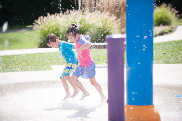 Kids will enjoy getting soaked at the splash pad.