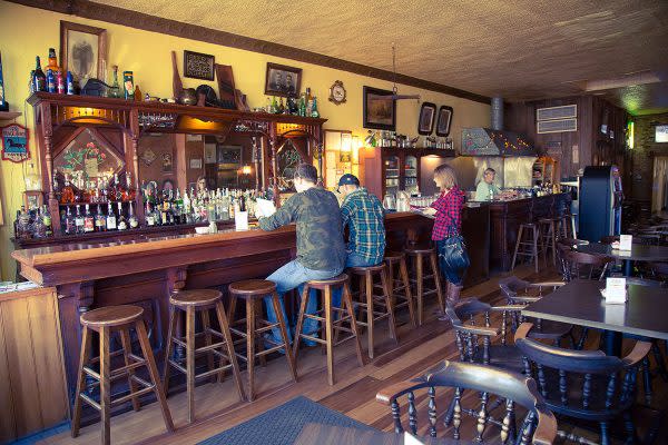 Cozy interior atmosphere of the Yellow Tavern