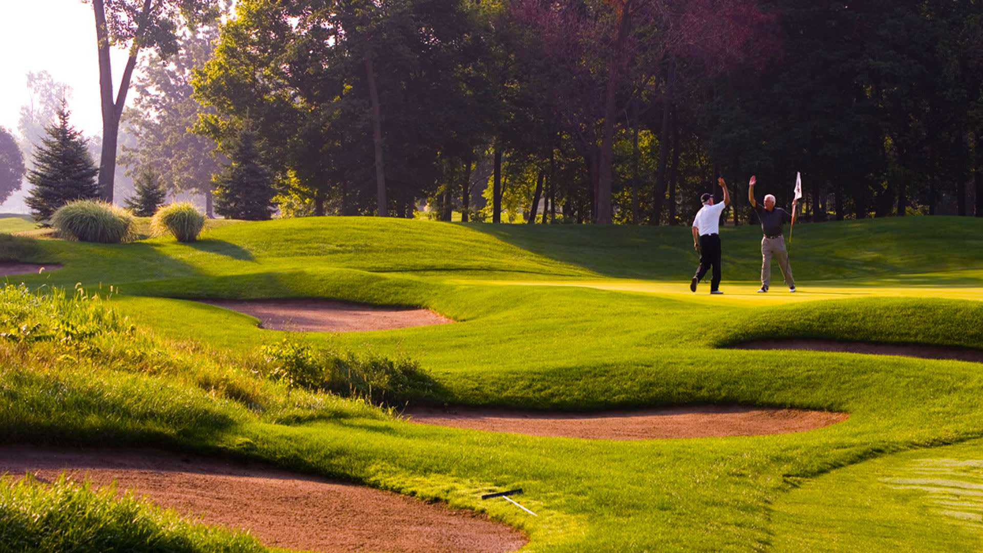 Test your golf game on the undulating hills of the Pete Dye-designed Fort Golf Course