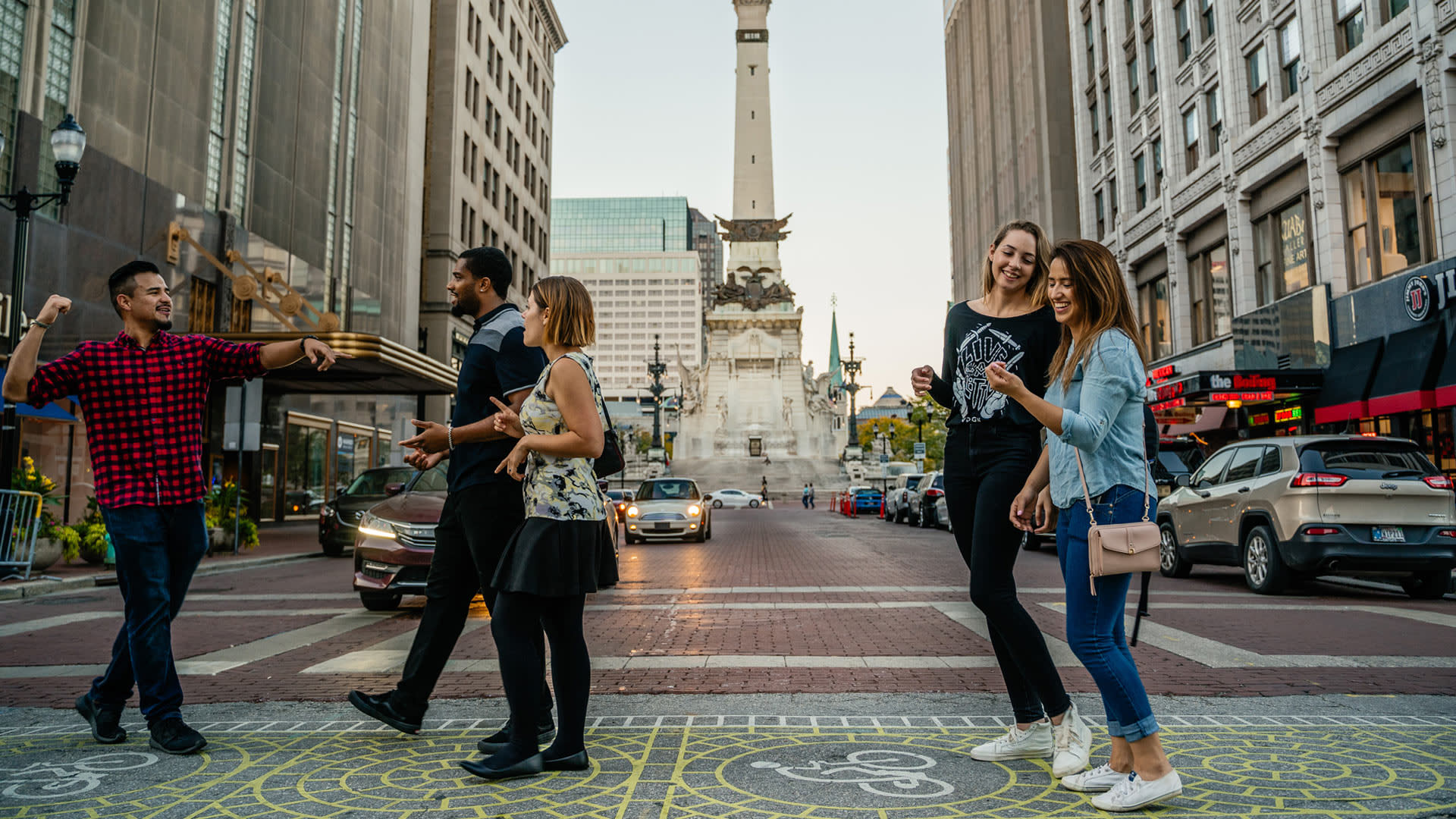 Monument Circle is the ultimate backdrop for urban adventures