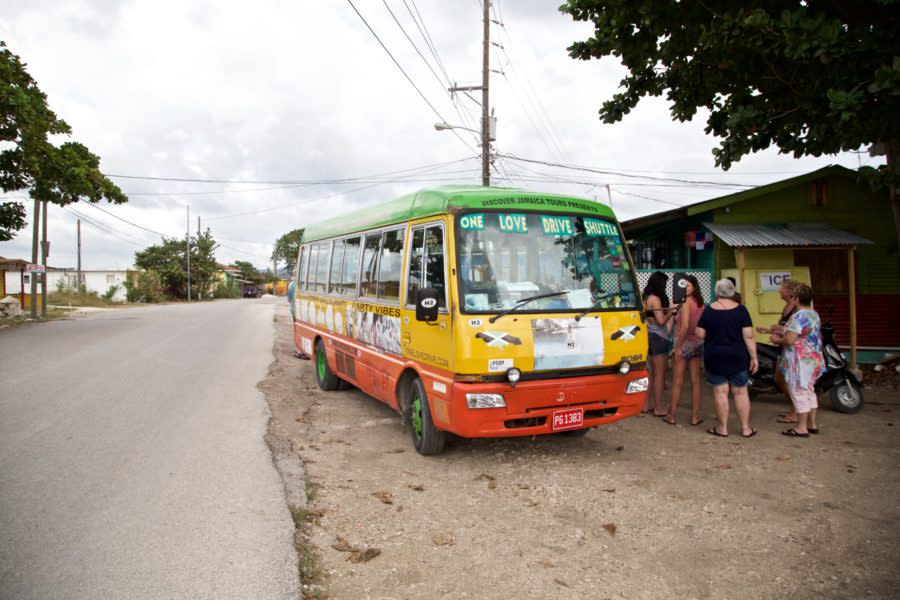 One of many stops aboard the One Love Bus Bar Crawl in Negril, Jamaica.