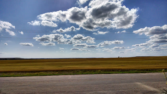 Clouds floating over the Northern Central Prairie in Kansas