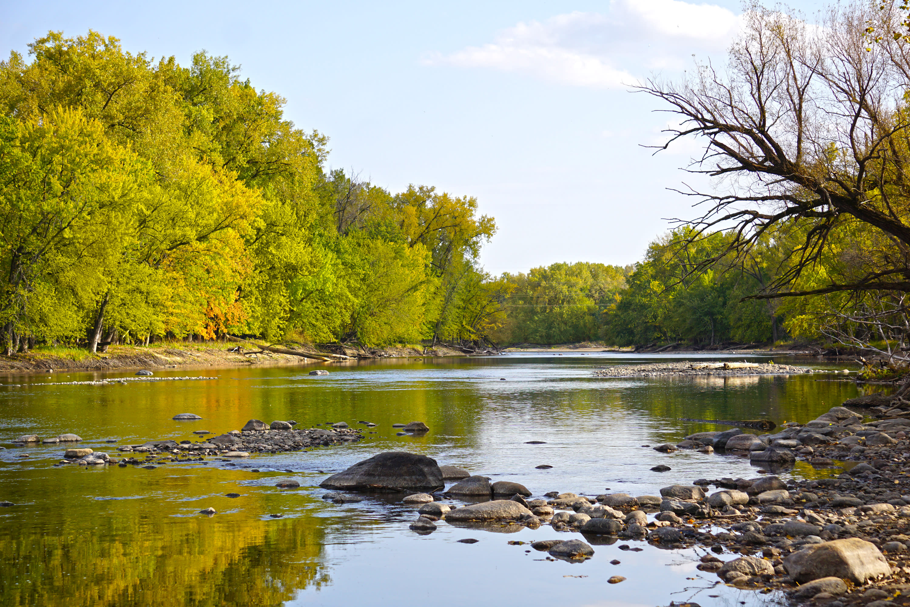 Mississippi River during the fall