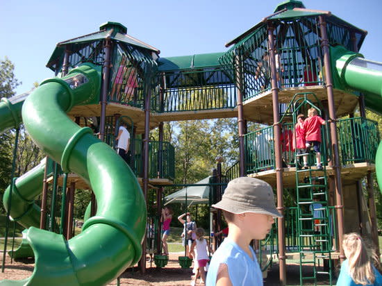 playground with large slides