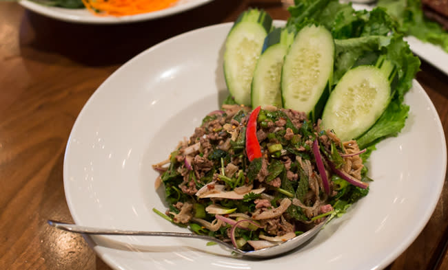 Laab beef salad