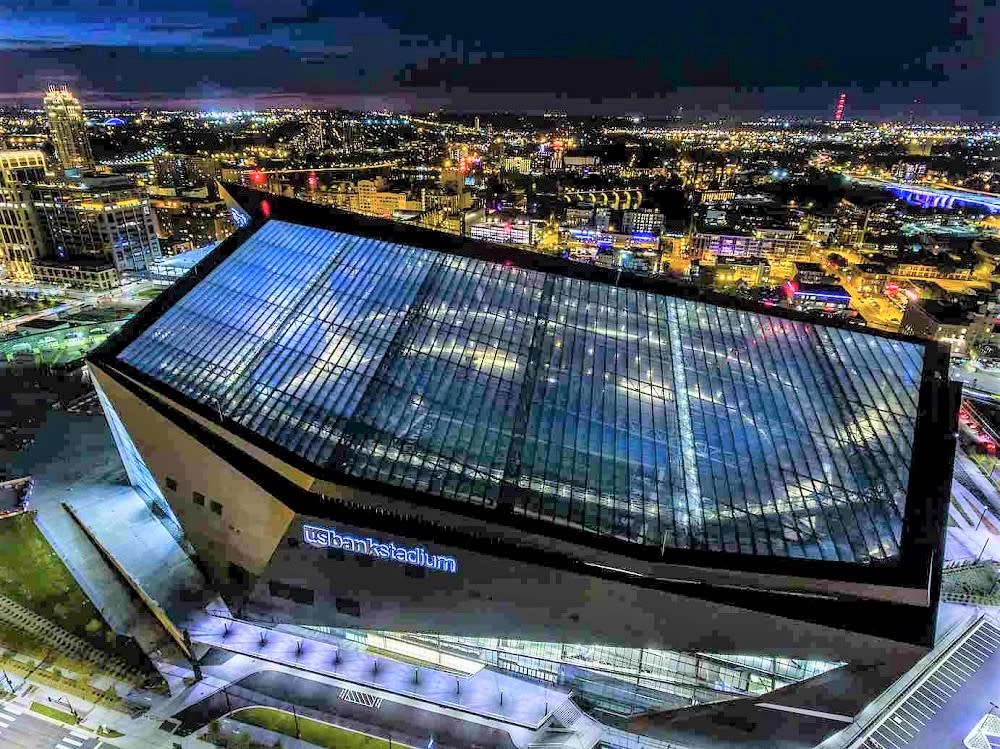 US bank stadium in minneapolis prepares to host super bowl LII