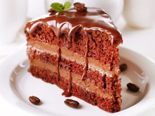 Homemade Sweet Layered Chocolate Cake in a Plate 500x375 1