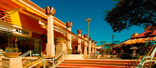 walkway and stairs at the shops at la cantera mall