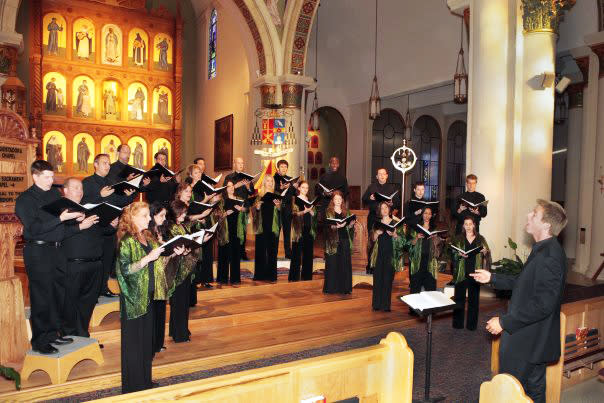 The Santa Fe Desert Chorale makes the rafters ring in Santa Fe’s beautiful Basilica Cathedral of St. Francis