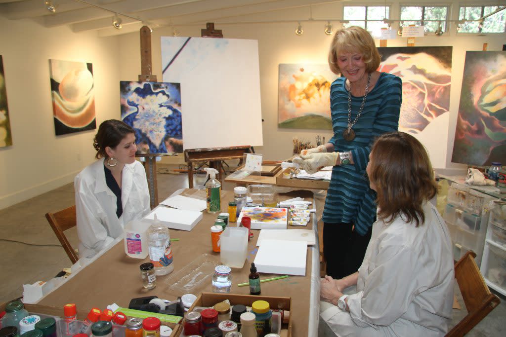Visit Shirley Crow’s studio and create your own art. (Photo courtesy of Shirley Crow)