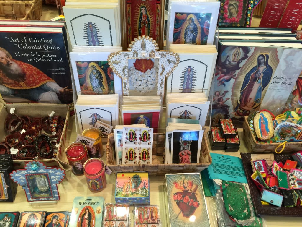 A wide selection of religious imagery can be found at the Speigelberg Shop at the New Mexico History Musuem