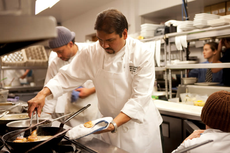 Chef Martín Rios (center) of Restaurant Martín was selected as a Guest Chef to The James Beard Awards Gala in 2011.