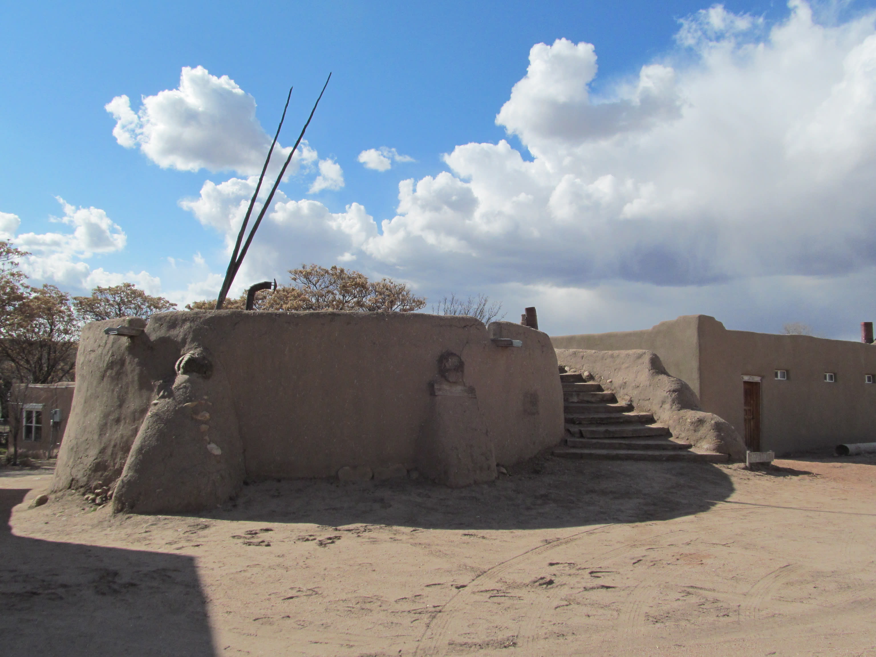 Kivas are a central feature of Pueblo communities, used for ceremonial and/or political gatherings.