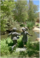 It makes everyone happy to see spring greenery return to Santa Fe at the Nedra Matteucci Sculpture Garden.