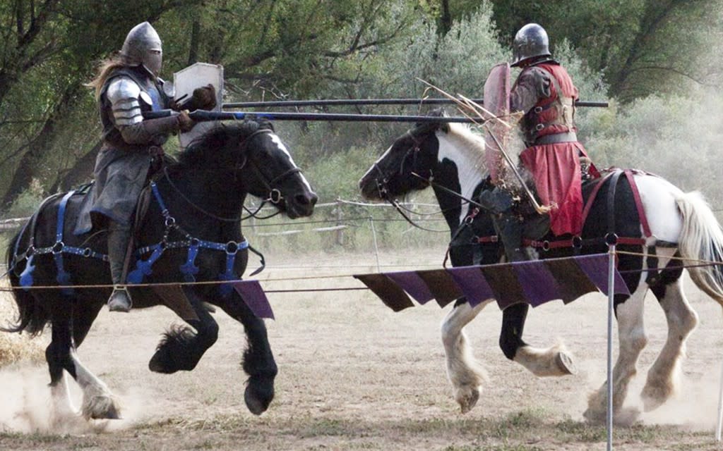 Here’s your chance to witness a medieval joust! (Photo courtesy of El Rancho de las Golondrinas)