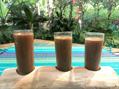Sample chocolate drinks from around the globe at “Food of the Gods” workshop. (Photo courtesy of Cacao Santa Fe)