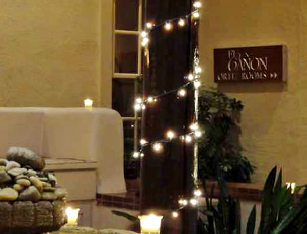 Light up the night with a visit to the Hilton Santa Fe for a glass of vino at El Cañon! (Photo Credit: Hilton Santa Fe)
