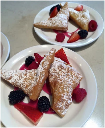 Chef Lois Ellen Frank makes frybread magic with prickly-pear syrup and fresh berries. (Photo Credit: Lois Ellen Frank)