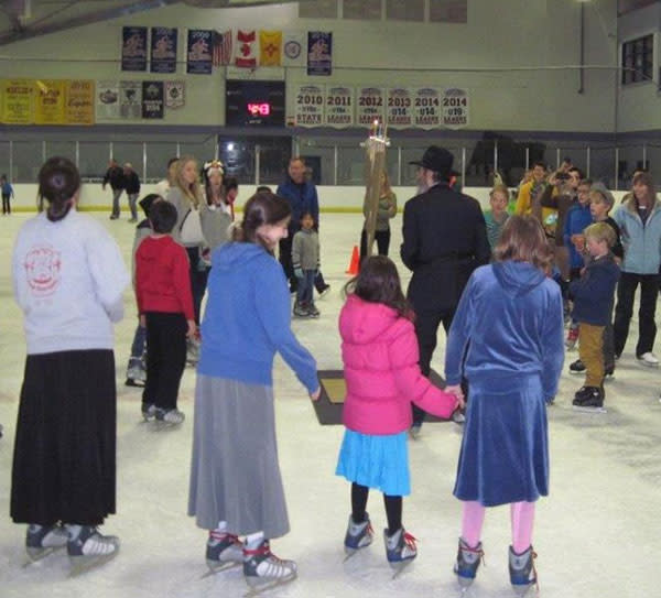 Holiday on Ice? A Hanukkah party at the Genoveva Chavez Rink made that happen and private parties are welcome! (Photo Credit: Genoveva Chavez Community Center)