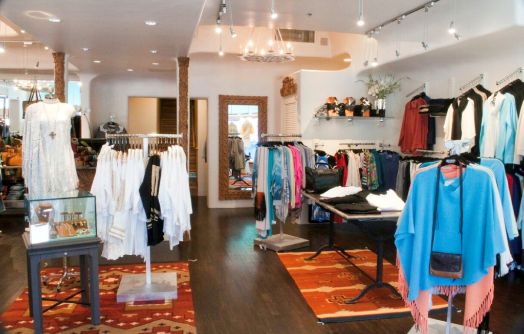She’s sure to love the selection of women’s clothing and accessories at Malouf’s on the Plaza. (Photo courtesy of Malouf’s on the Plaza) 