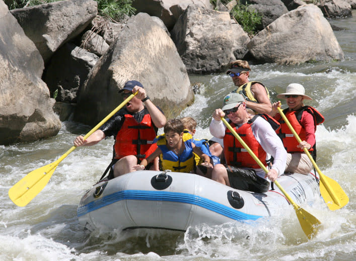 River rafting is a hold-on, no-holds-barred New Mexico adventure. (Photo Credit: Santa Fe Mountain Adventures)