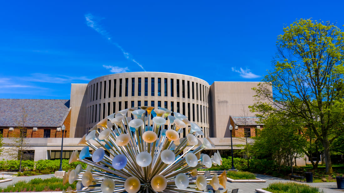 "A Chorus of Trumpets" Sculpture at Indiana State University